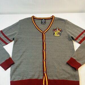 Harry Potter Wizarding World Sweater Women's Medium Gryffindor Cardigan
